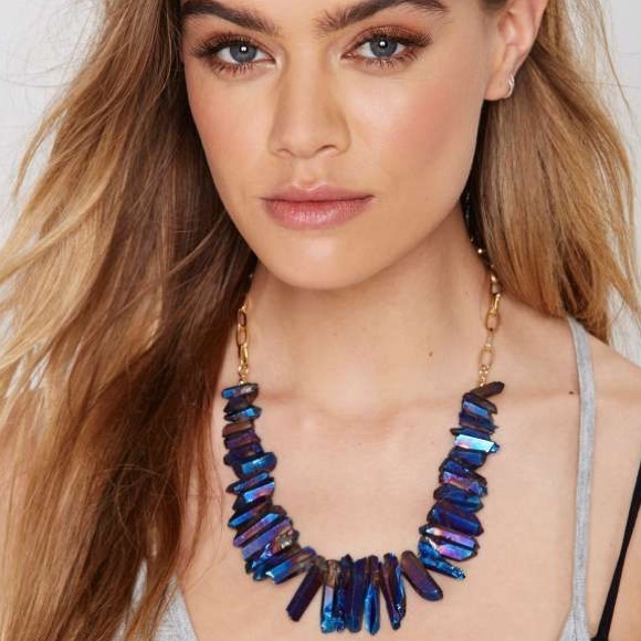 Multicolored crystal necklace - Picture 2 of 2