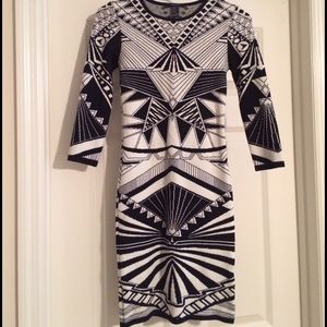 Fitted sweater dress.