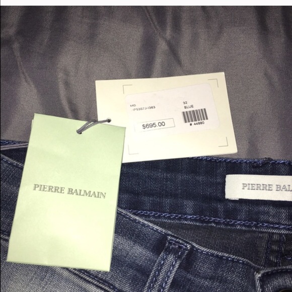 Authentic Balmain biker jeans size 32 - Picture 3 of 4