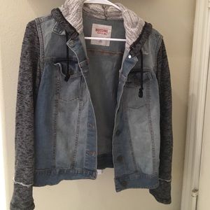 Casual Denim and Knit Jacket