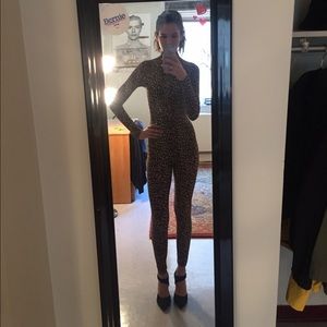 American Apparel Leopard-Print Jumpsuit