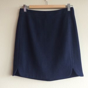 JCrew size 0 dark blue wool skirt