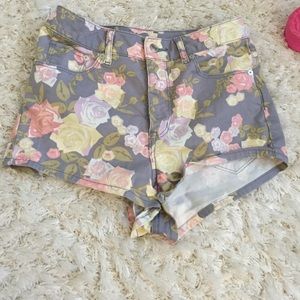 Floral High wasted Shorts