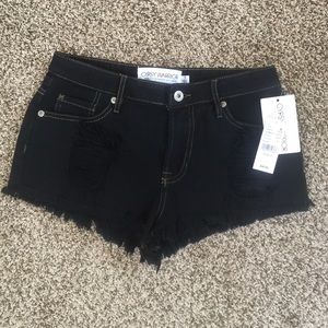 Black Distressed PacSun Shorts