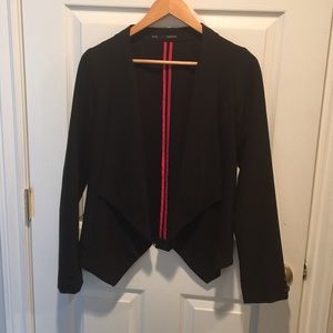 Maurices black drape open blazer