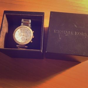 Michael Kors two-toned Parker watch