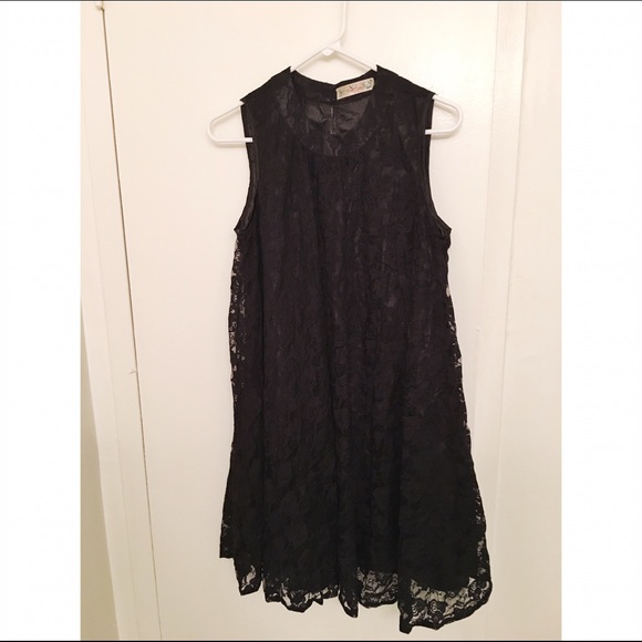Black Lace Shift Dress