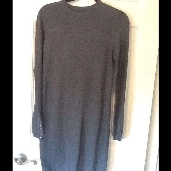 Charcoal grey knit dress