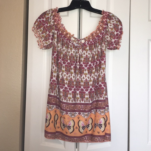 Charlotte Russe tunic with elastic top.  Size Med