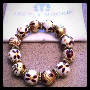 Angela Moore coffee time beaded bracelet