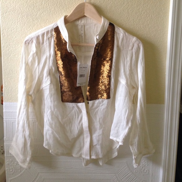 Free People Button Up Blouse