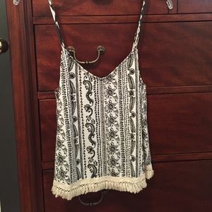 Patterned tank: worn once!