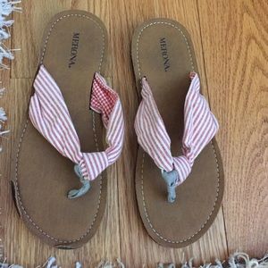 Striped Flip Flops