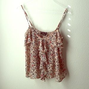 Floral spaghetti strap blouse