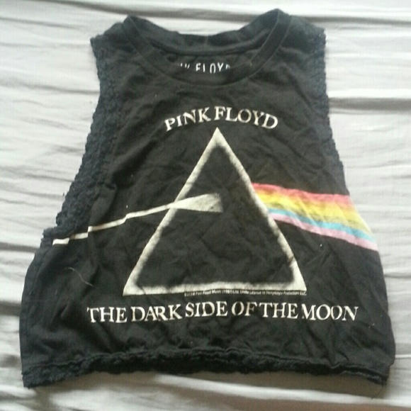 pink floyd dark side of the moon lace muscle tee