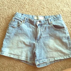 High waisted denim shorts!