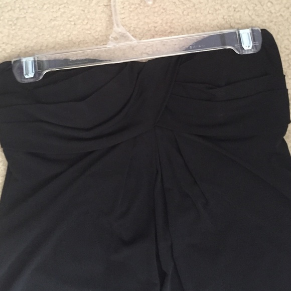 Strapless black formal dress