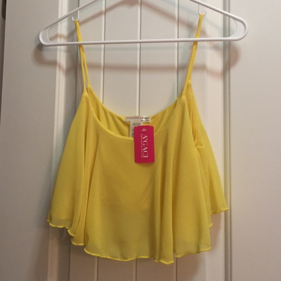 Yellow crop top