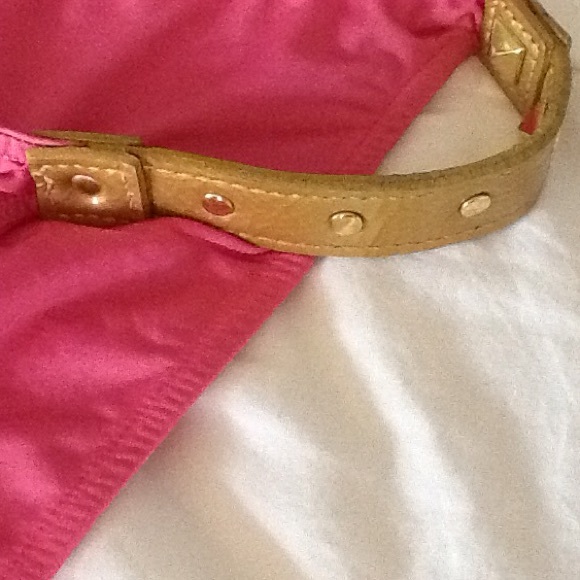 Pink bandeau bikini with gold hardware - Picture 2 of 4
