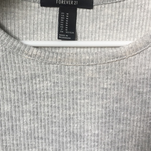 Gray Ribbed Tight Minidress - Picture 4 of 4