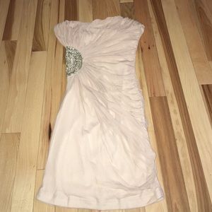 Charlotte Russe Fitted Cream Formal Dress