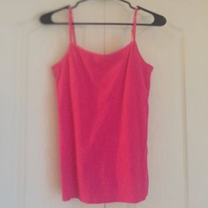 Plain pink spaghetti strap