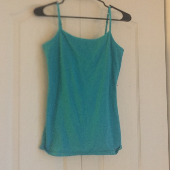 Teal spaghetti strap