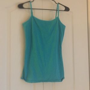 Teal spaghetti strap