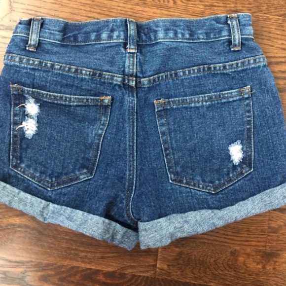 Forever 21 Destroyed Denim Shorts