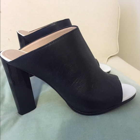 French Connection Leather Mules