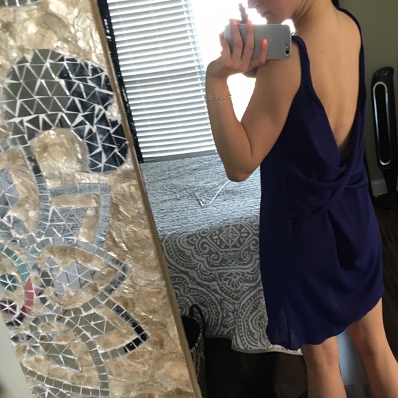 Lulu*s Purple Draped Back Dress ❤️ - Picture 3 of 4