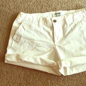 Old navy white midi shorts!