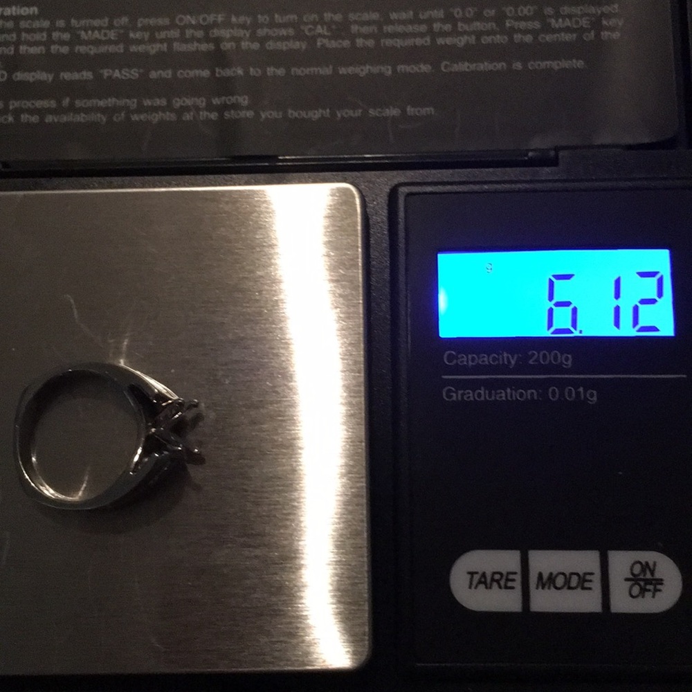 Palladium engagement semi mount ring - Picture 5 of 5