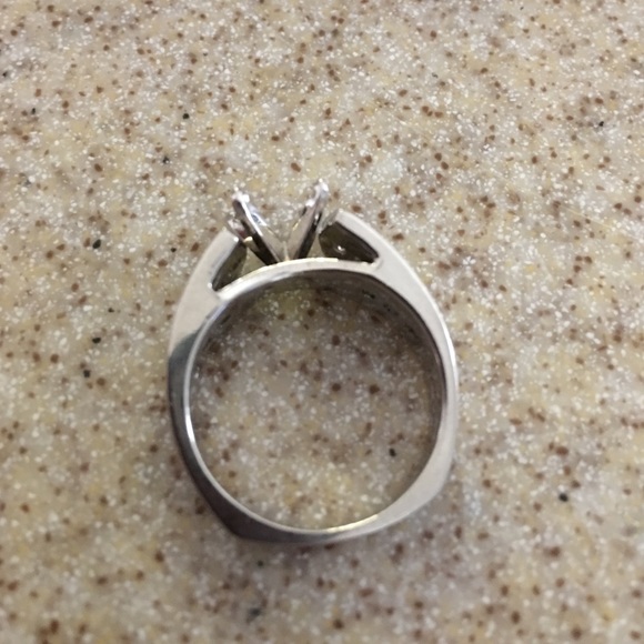 Palladium engagement semi mount ring - Picture 4 of 5