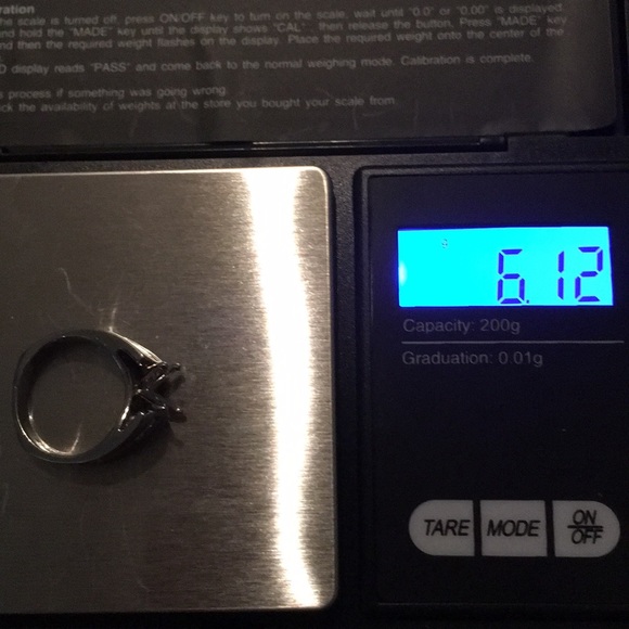 Palladium engagement semi mount ring - Picture 5 of 5