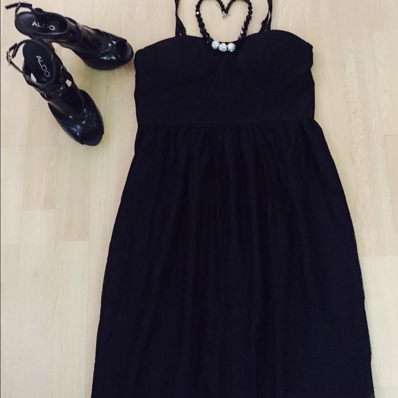 Black lace dress