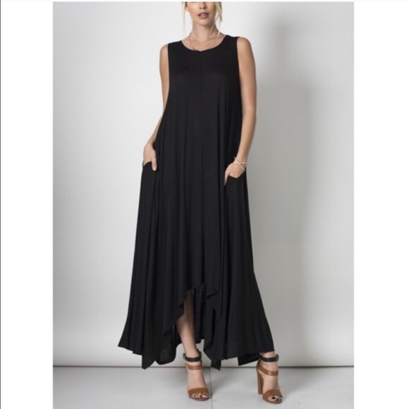 🆕JILL LONG DRESS w POCKET - DENIM BLUE - Picture 2 of 3