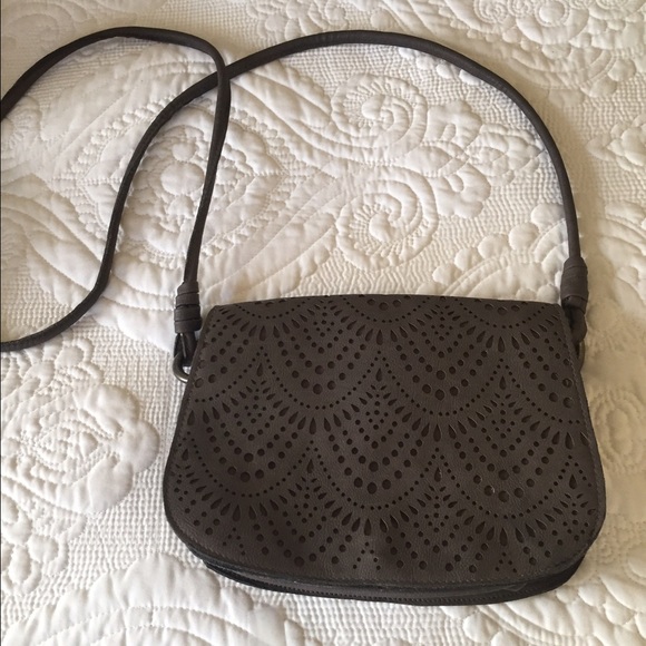 Cute gray satchel bag - never used!!!!