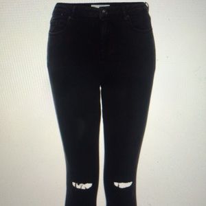 TALL MOTO Black Ripped Jamie Jeans