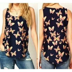 🎀HOST PICK - Butterfly Print Tank Top