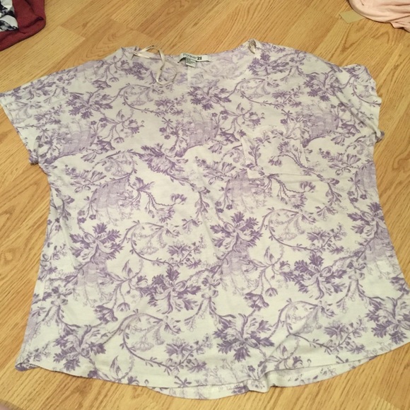 soft white and purple forever 21 top
