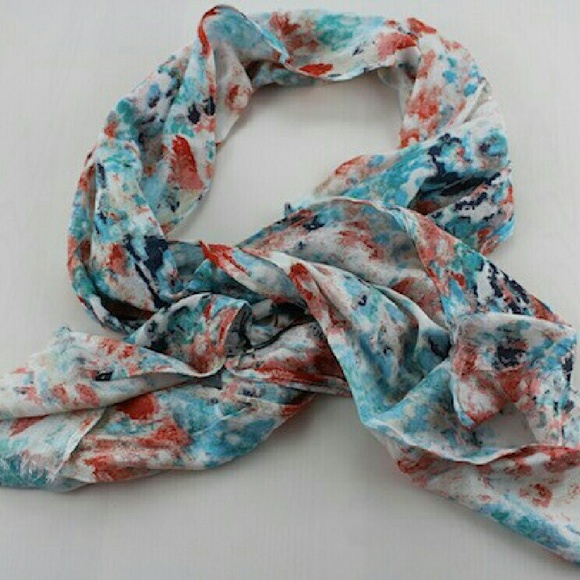 Jules Smith Scarf - Watercolor Modern Arts print - Picture 1 of 4