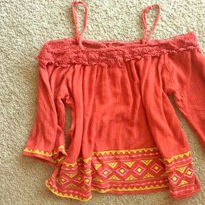 Lace tribal festival crop top!