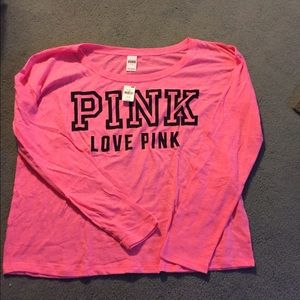 Oversized long sleeved PINK sleep tee size large