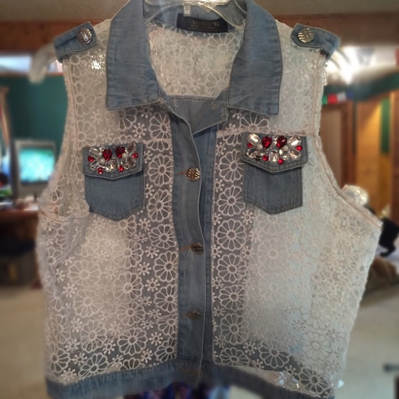 Lace Jean Vest