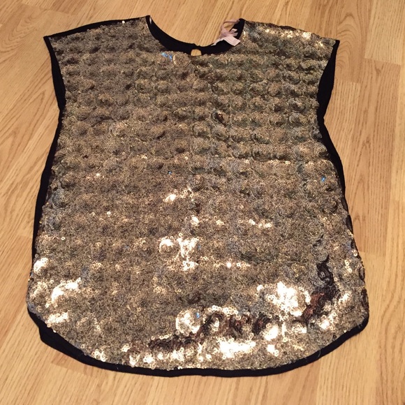 gold sequined forever 21 top