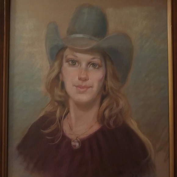 Chalk Original Painting With Original Frame - Picture 1 of 1