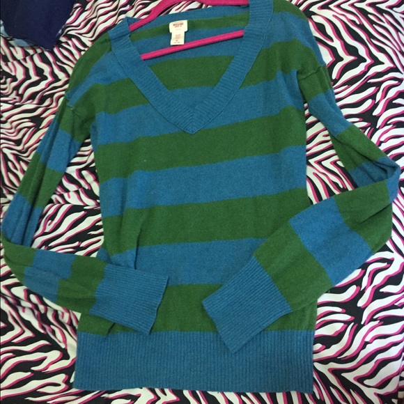Striped V-Neck Sweater