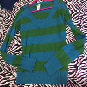 Striped V-Neck Sweater