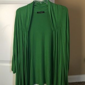 Green open, rayon and spandex wrap